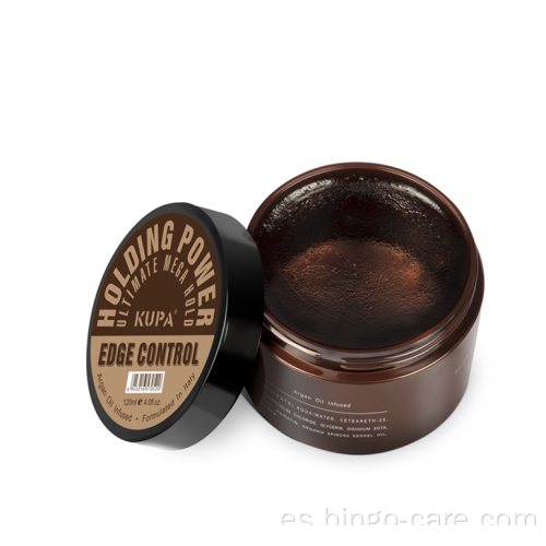 Cera para el cabello con control de bordes y brillo de peinado fuerte